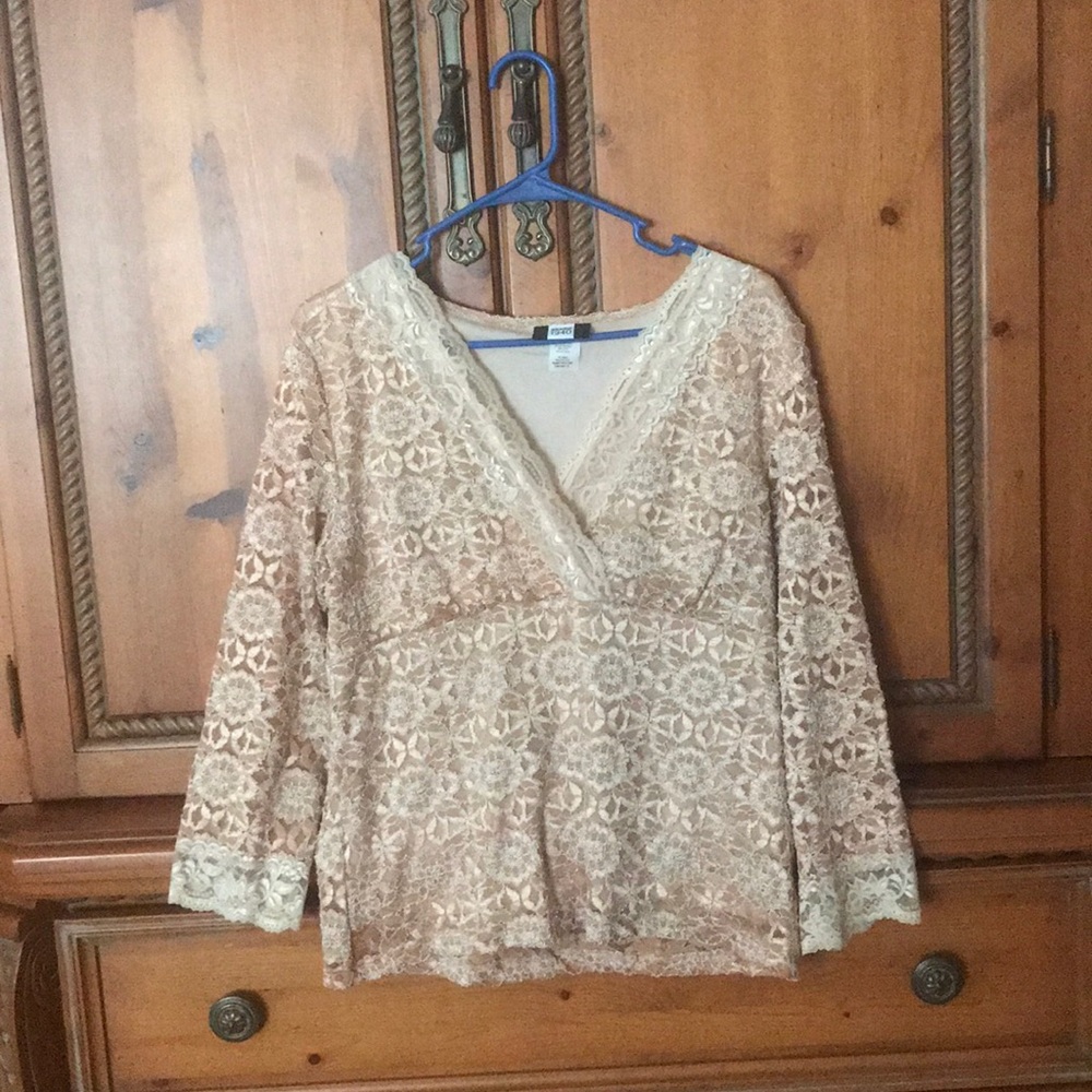 Studio 1940 champagne colored dress shirt